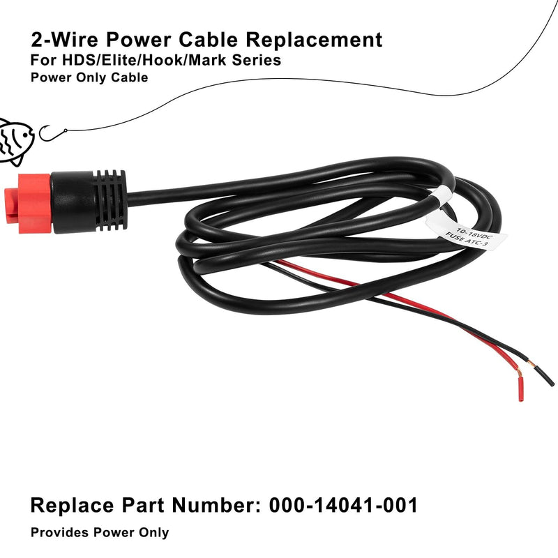 000-14041-001 Power Cable 3 Foot 2-Wire for Lowrance HDS Elite Hook
