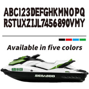 DURAFORCE 3" Boat Registration Decals A-Z Letters 0-9 Numbers 4 Sets