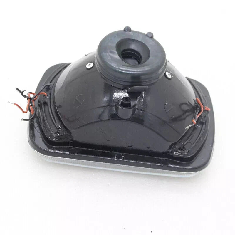 DURAFORCE Pair For Mazda B2200 B2600 RX-7 5X7" 7X6" H4 LED Red Halo Headlights W/O Bulbs