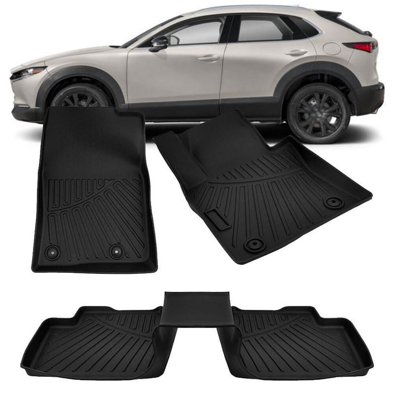 Floor Mats Liner Carpets for Mazda CX-30 2020-2025 TPE Rubber All Weather
