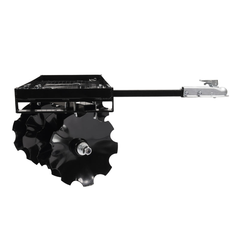 4FT Tow-Behind Notched Disc Harrow for ATV UTV Trailer Tilling w/ 2" Towball