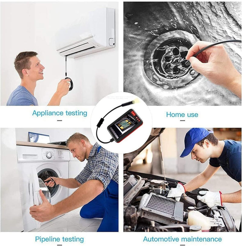 1080P HD Industrial Endoscope Borescope 4.3'' Screen 8mm Inspection Snake Camera