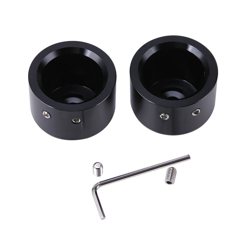 Axle Cap Nut Covers Black Front for Harley Touring Street Road Glide King US