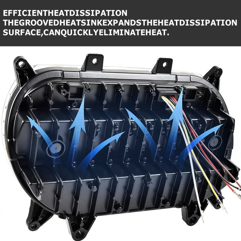 Plug&Play LED Headlight DRL High Low Beam for Harley Road Glide 2015-2024