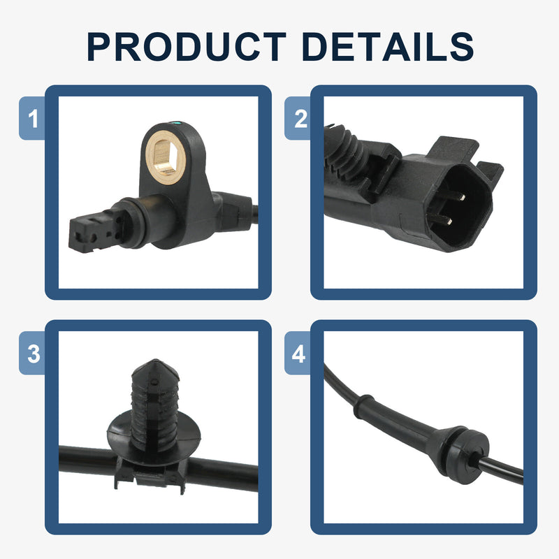 ABS Wheel Speed Sensor Set for Dodge Nitro 2007-2011 3.7L 4.0L Front Rear
