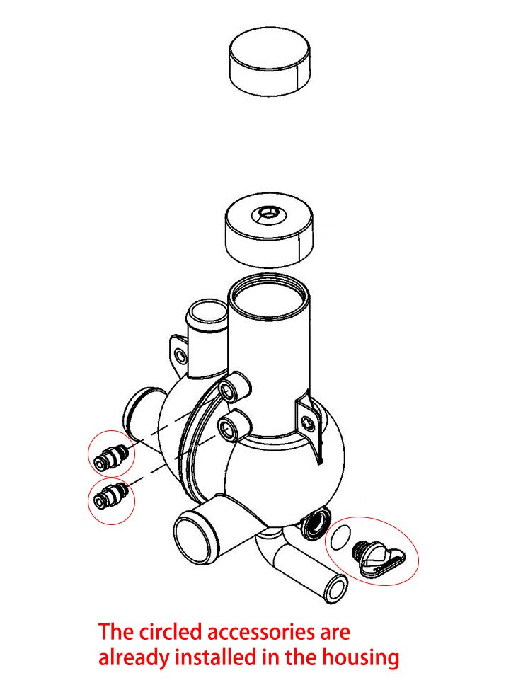 863802T2 Water Distribution Housing 863444T2 for MerCruiser Air Hose