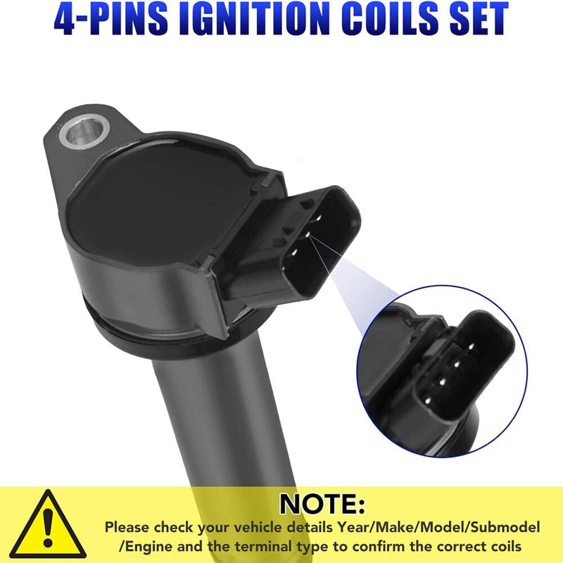 6Pcs Ignition Coil Set + 6Pcs Platinum TT Spark Plug for Toyota Lexus Camry