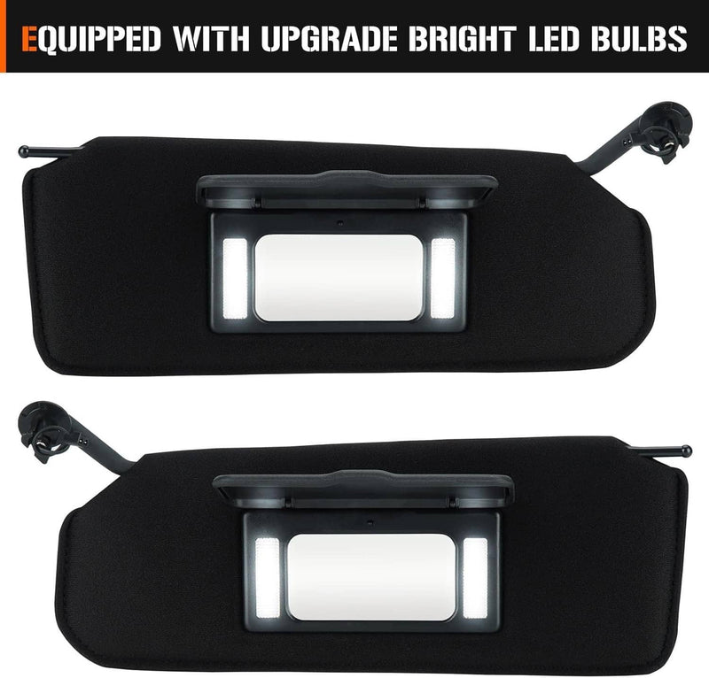 Updated Sun Visors Sun Shades with Bright LED Light for 1997-2004 Corvette C5 Pa