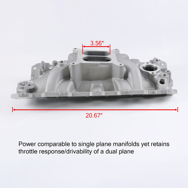 Dual Plane Intake Manifold for Chevy SBC 350 400 Small Block 1957-1995