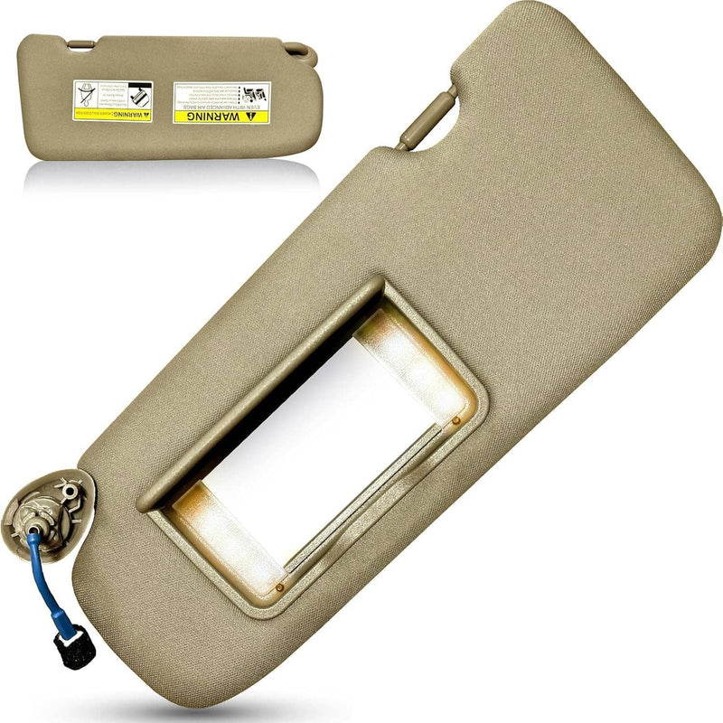 Left Driver Side Sun Visor Beige with Mirror Light for Honda CR-V CRV 2017-2022