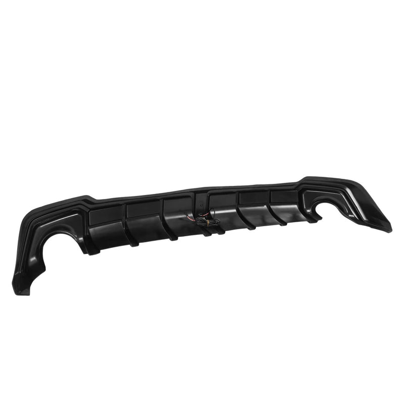 DURAFORCE Rear Bumper Diffuser Corner Spat With LED Light for Honda Civic 22-26 Black