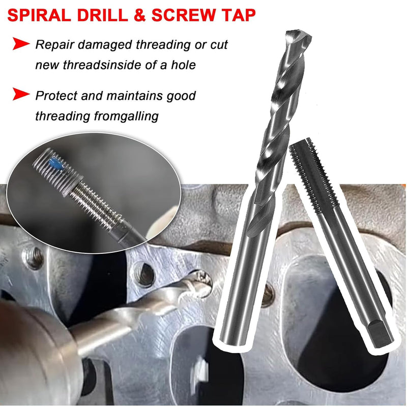 1420 Thread Repair Tool Kit M11mm x 1.5 for Honda B16 Engine Cylinder for Toyota