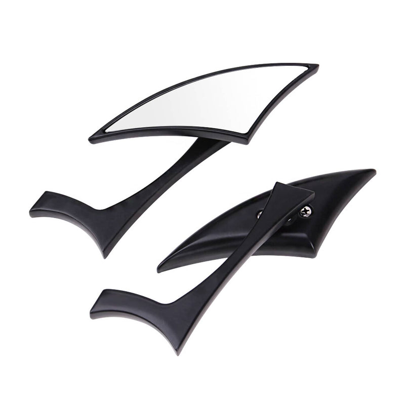 Left Right Chrome Blade Motorcycle Rearview Mirrors for Harley Honda Suzuki