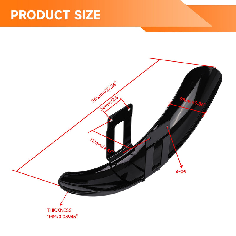 Vivid Black Front Fender for Harley Sportster XL Iron 1200 XL883 XL1200 72