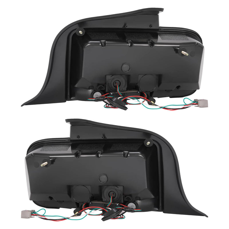 DURAFORCE LED Tube Signal Brake Lamps Smoked Tail Lights for Ford Mustang 2005-2009 Pair