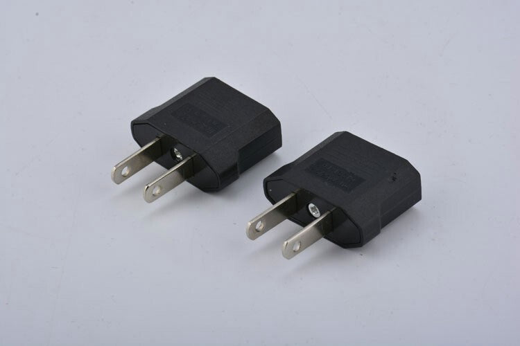 12 Pack EU Europe to US USA Power Jack Wall Plug Converter Travel Adapter