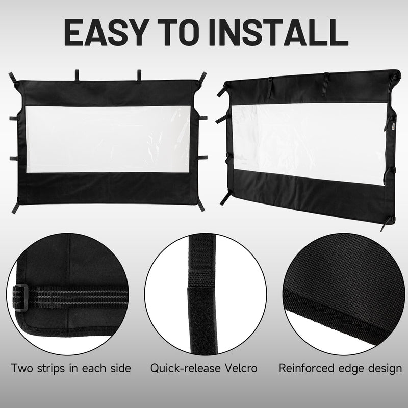 UTV Soft Back Panel Rear Window Windshield for Yamaha Rhino 450 660 700 Massimo