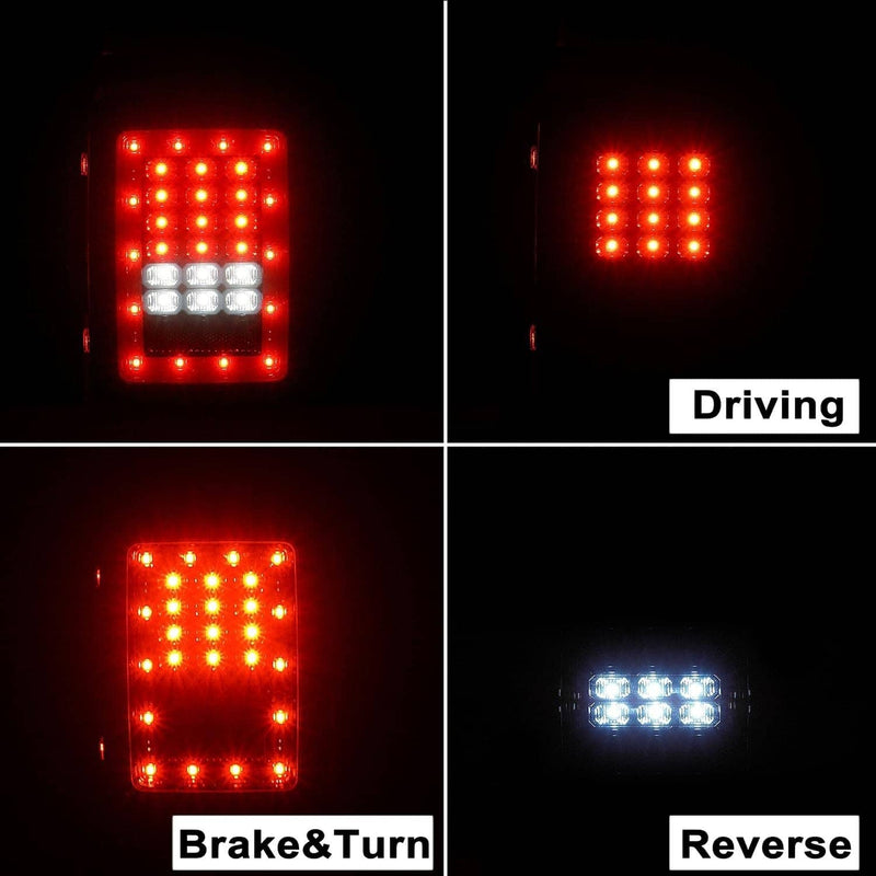 7" LED Headlights Fog Turn Tail Lamp Combo for 07-18 Jeep Wrangler JK