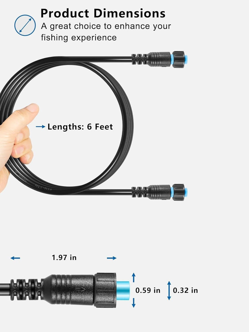 010-12528-30 Marine Network Cable 6 Feet for Garmin Connect BlueNet Devices