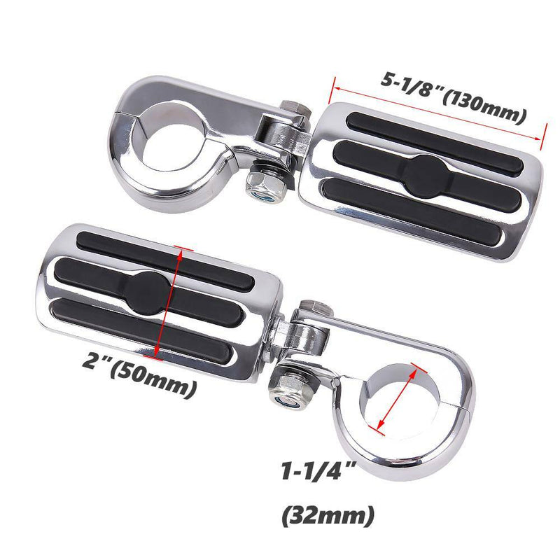 1.25" Engine Crash Bar Footpegs Foot Pegs for Harley Road Glide Softail Suzuki