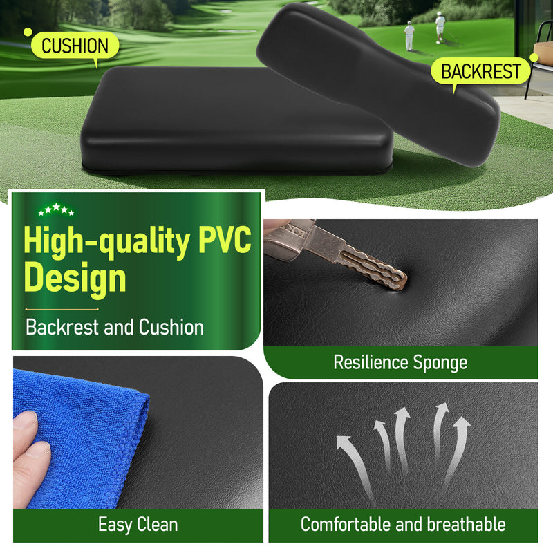 For Club Car DS 2001-2012 Front Seat Back Bottom Cushion Assembly Golf Cart