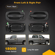 DURAFORCE Exterior Door Handles Front Left+Right Fit 1999-2007 Chevy Silverado GMC Sierra