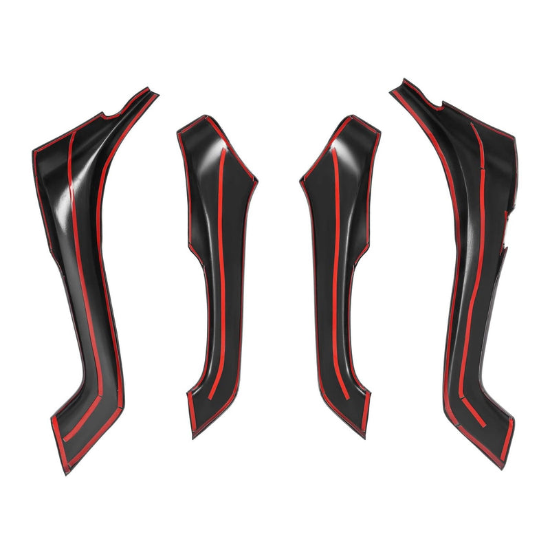 DURAFORCE Interior Door Armrest Cover Trim for Acura TSX 2009-2014 Gloss Black 4Pcs
