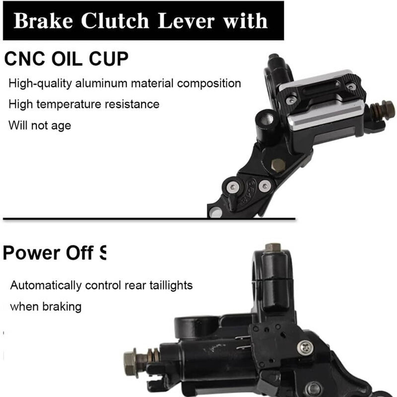 7/8'' CNC Motorcycle Brake Clutch Master Cylinder Reservoir Lever Set Universal