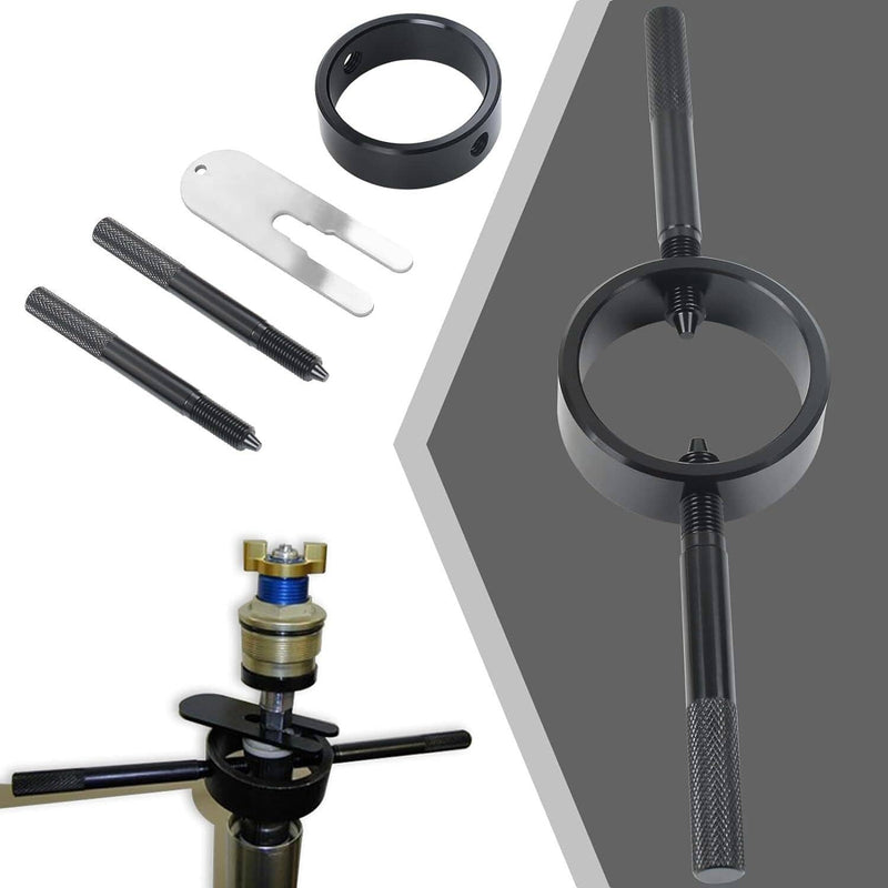 Universal Motorcycle Fork Spring Compressor Tool and Fork Oil Level Tool Kit