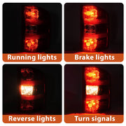 DURAFORCE Smoke Red Tail Lights LH RH for Chevy Silverado 1500 2500 3500HD 2007-2013