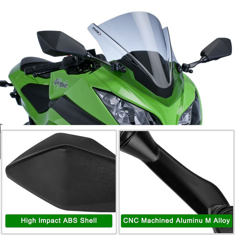 Rearview Mirrors Fit for Kawasaki Ninja ZX6R ZX 6R 2009-2012 US Pair