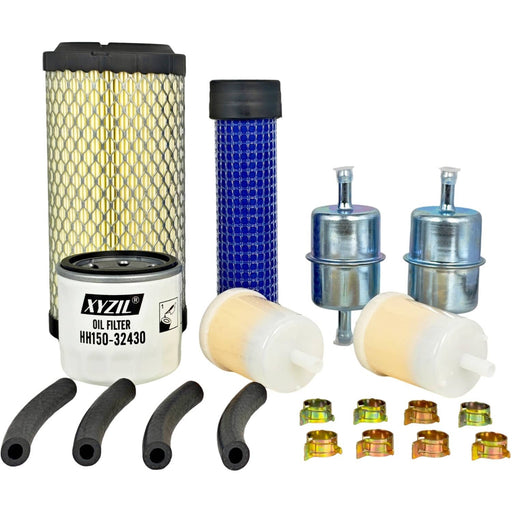 DURAFORCE Maintenance Kit for Kubota In-Line Air Filter With Hose And Clamp Service