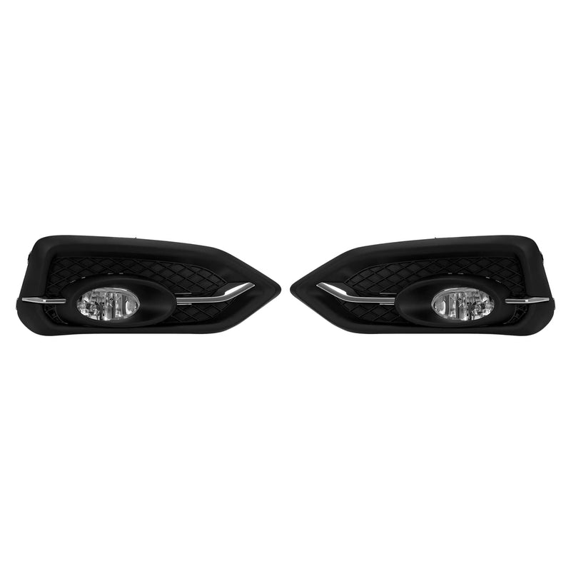 DURAFORCE Fog Lights for Honda Civic Coupe 2DR 2014-2015 Bumper Lamps Wiring Bulbs