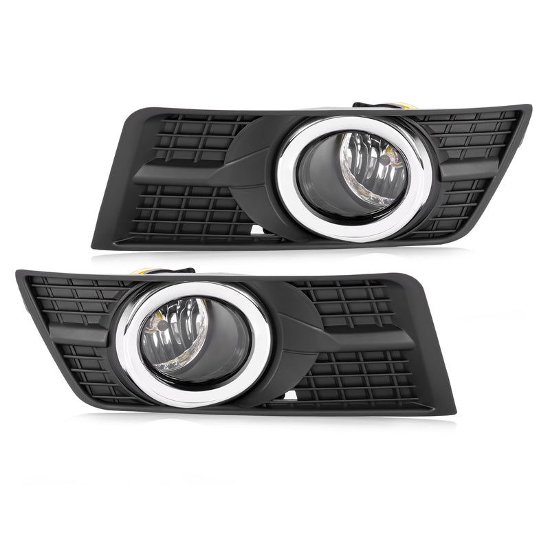 Fog Lights With Bezel Bumper Lamp Cover for Cadillac SRX 2010-2016 Pair