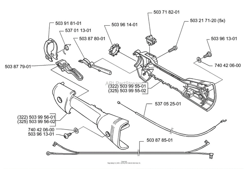 537052501 Throttle Cable Replacement OEM for Husqvarna 323 322C