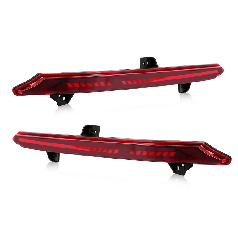 DURAFORCE Rear Bumper Lamp Red LED Reflector Tail Light for Honda Accord 2018 2019-2022