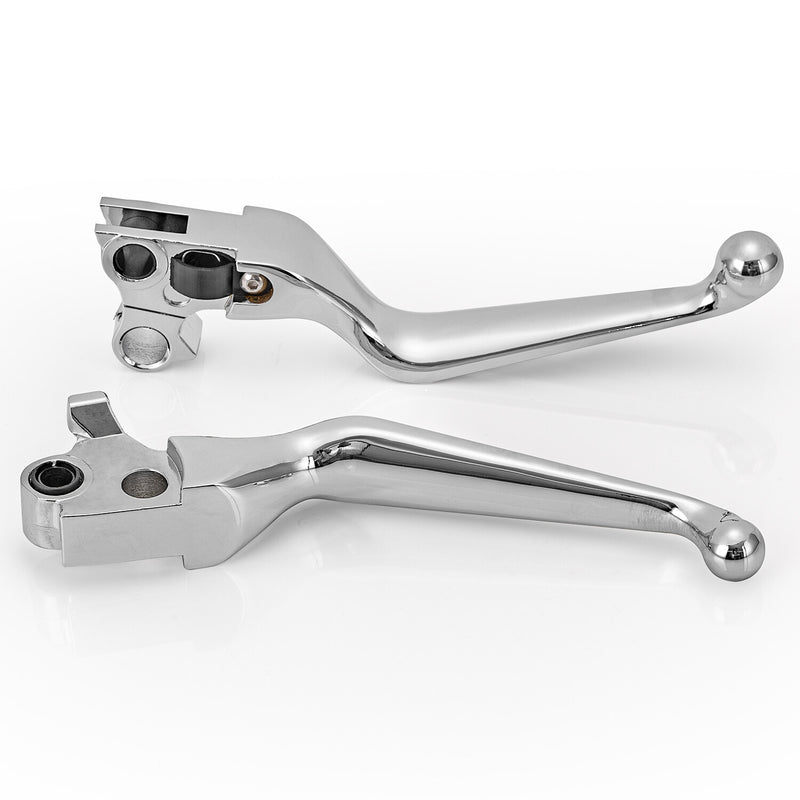 Chrome Hand Levers Clutch Brake for Harley Sportster Softail Dyna Touring Pair