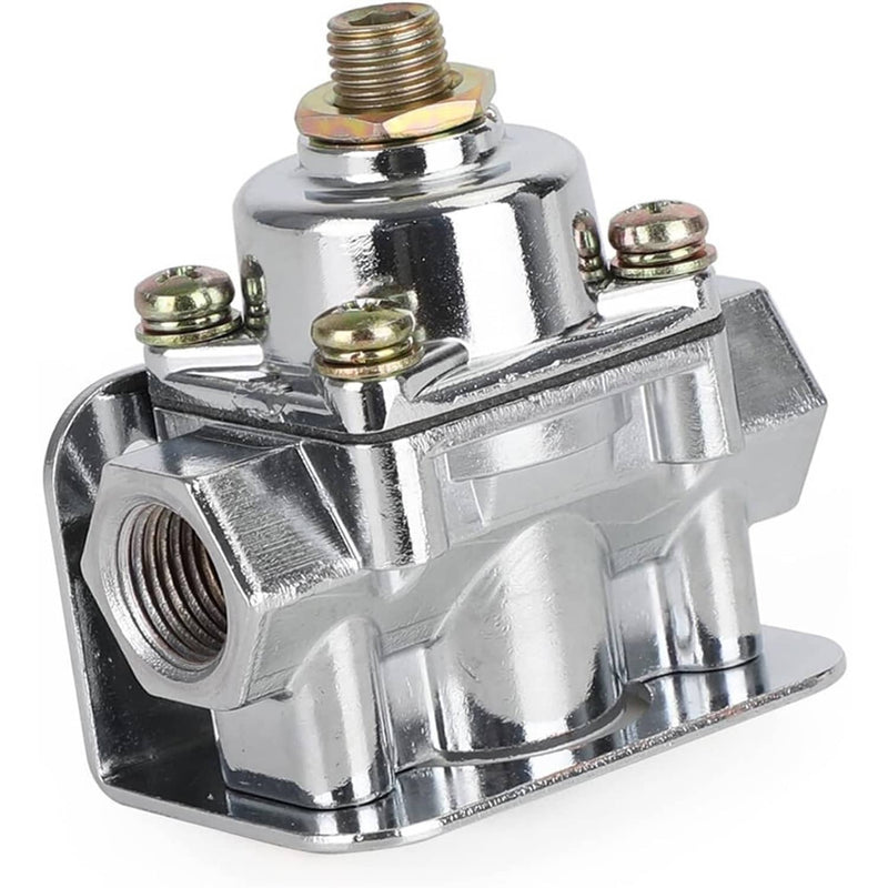 12-803 Fuel Pressure Regulator Carburetor Chrome for Holley 2 Port 4.5-9 PSI