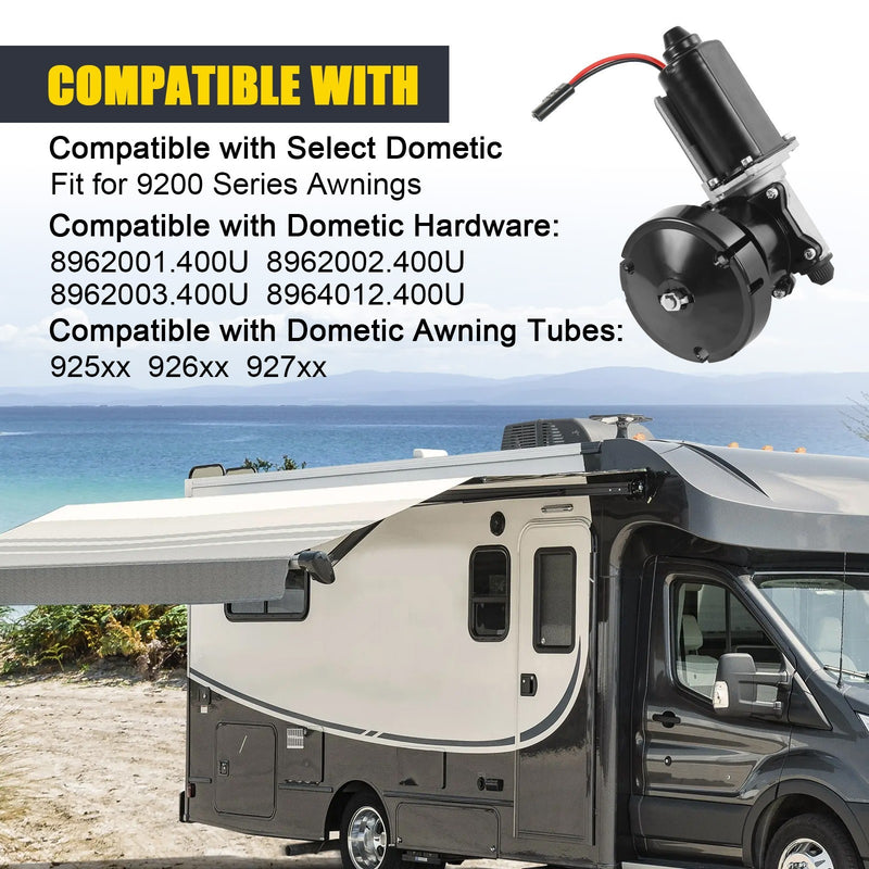 3317084.000U Motor Drive Black for Dometic 9200 Series RV Awning