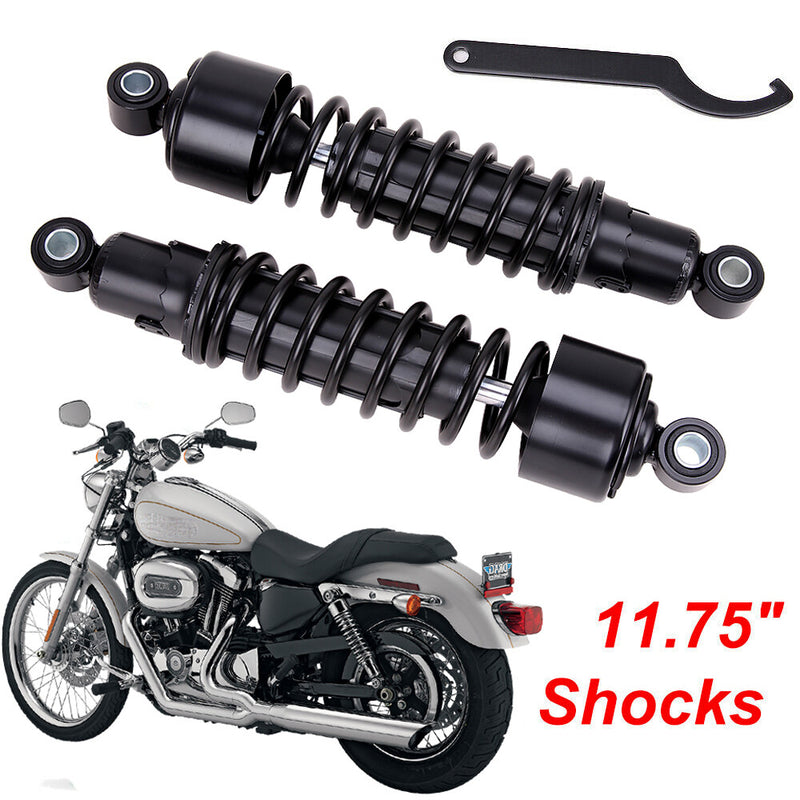 11.75" 298mm Rear Shocks Absorber for Harley Sportster XL883 1200 72 48 FXR 2PCS