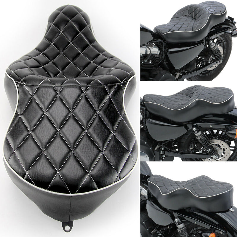 Driver Passenger Two-Up Seat Cushion for Harley Sportster XL 883 1200 48