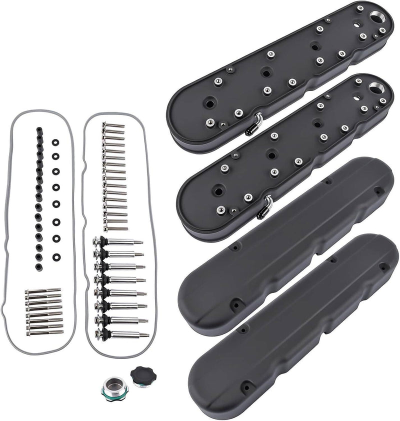 Aluminum Valve Covers with Coil Mounts for Chevy LS LS1 LS2 LS3 LS6 LS7