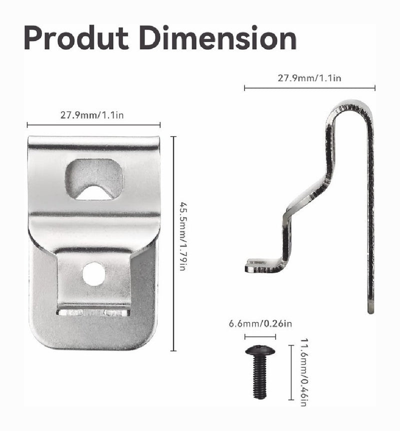 6pcs Belt Clip Hook For Dewalt 20V Drill Impact Driver Flashlight Tools DCD980 E