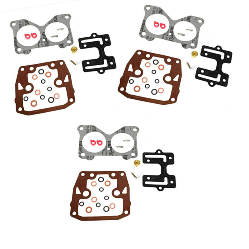 DURAFORCE 439076 398526 Carburetor Repair Kit Assembly for OMC BRP Johnson Evinrude 3 Pcs