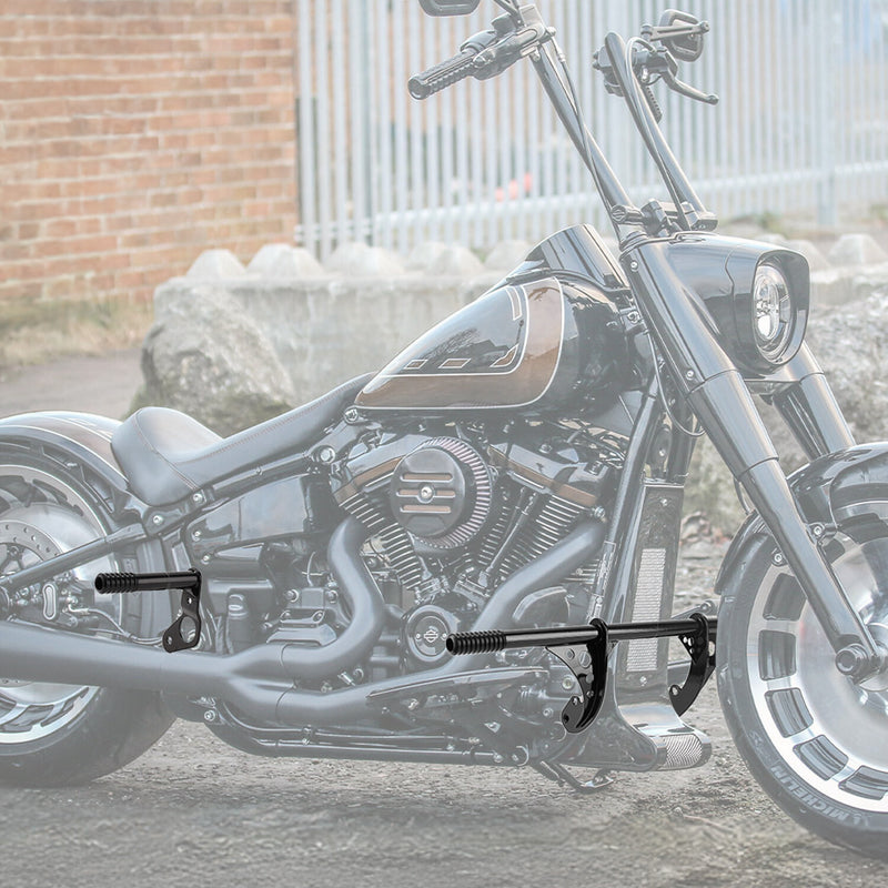 Black Front Highway Engine Guard Crash Bar for Harley Softail Low Rider 2018-24