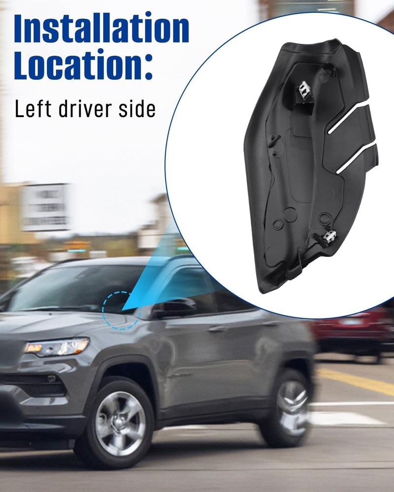 2018-2025 Jeep Compass Left Right Cowl Side Panel Trims Black for Jeep