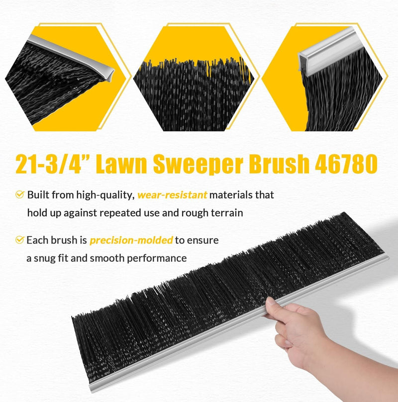 46780 Lawn Sweeper Brush 21" for Agri-Fab 42" Tow Behind Sweeper 4 Pieces