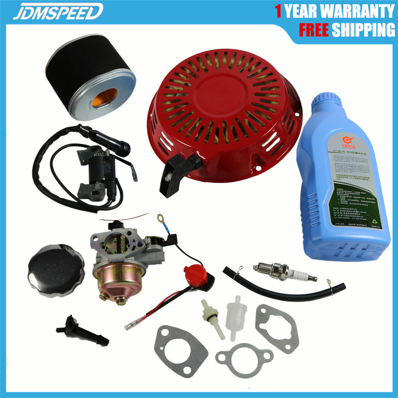 For Honda GX270 GX240 Recoil Carburetor Spark Plug Ignition Coil Air Filter Kit