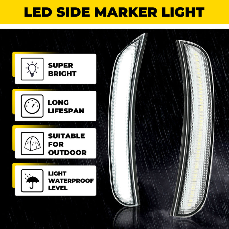 #68214405AA LED Fender Side Marker Light Lamps for Dodge Charger 2015-2022 Clear
