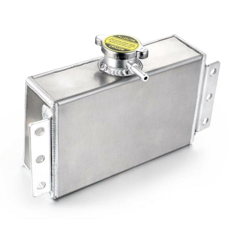 Radiator Coolant Overflow Water Tank Expansion Reservoir Bottle Aluminum Silver